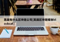 英国有什么区块链公司[英国区块链媒体blockcat]